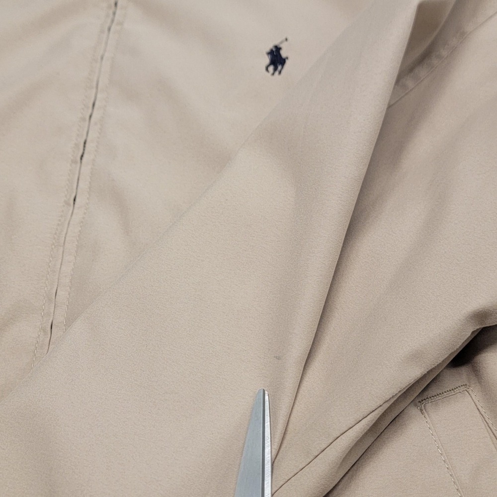 Polo Ralph Lauren Jacket Mens XL Beige Bi-Swing Bomber Collared Plaid Lined - Picture 4 of 15